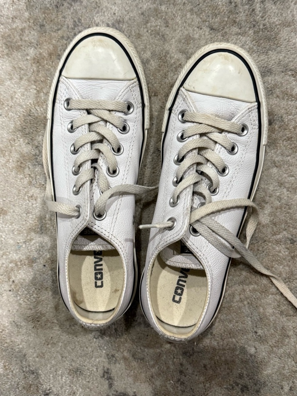 Converse White Low-Top Canvas Sneakers